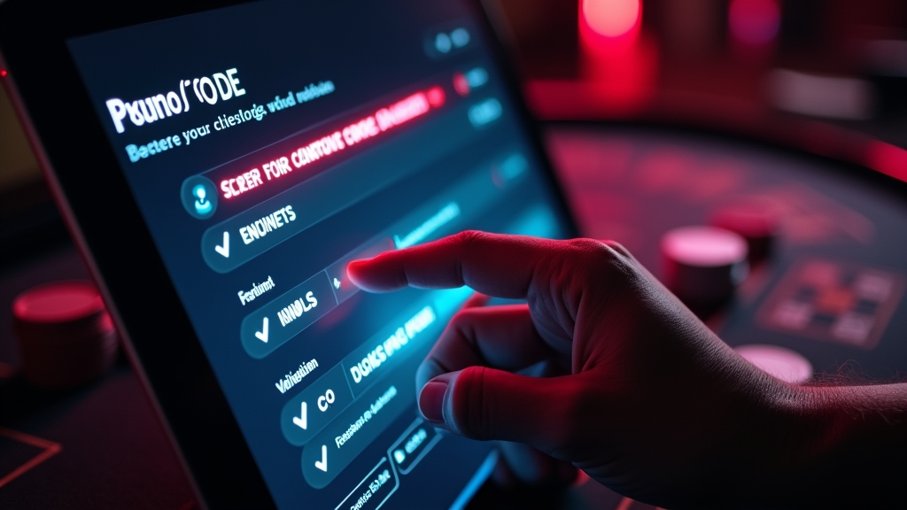 Jogador a inserir código promocional e a verificar validação na conta