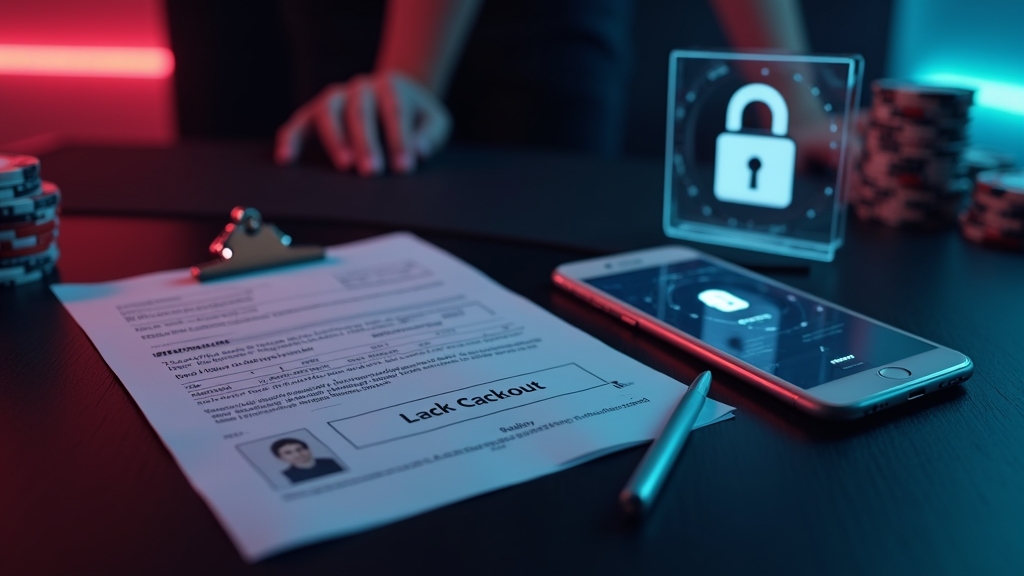 Documentos de verificação e ecrã de conta segura para sacar dinheiro
